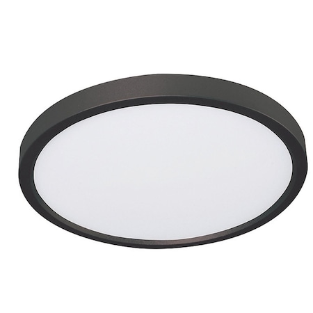 Edge - Round LED Disc Light - 12 - Black Finish - White Acrylic